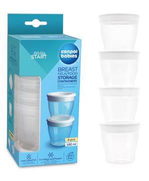 Контейнери за съхранение на кърма/храна Canpol babies, 4 бр.