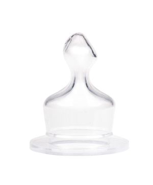 Антиколик силиконов анатомичен биберон Canpol babies, 3м+, slow