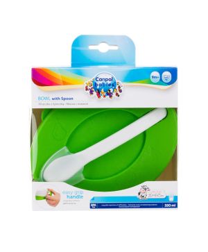 Купа за хранене с капаче и лъжица, Canpol babies, 9м+