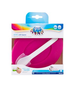 Купа за хранене с капаче и лъжица, Canpol babies, 9м+