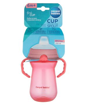 Неразливаща се чаша Canpol babies, FirstCup, 250 мл., 6м+, розова
