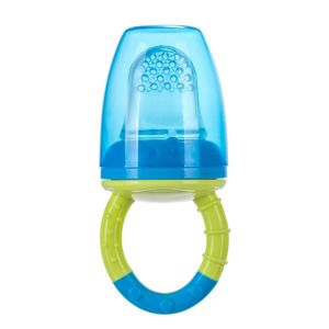 Силиконова мрежа за плодове с дръжка, Canpol babies, синя, 6м+