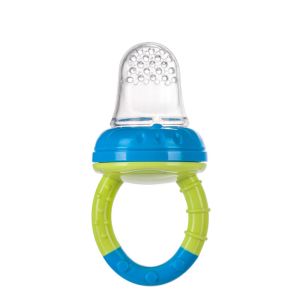 Силиконова мрежа за плодове с дръжка, Canpol babies, синя, 6м+