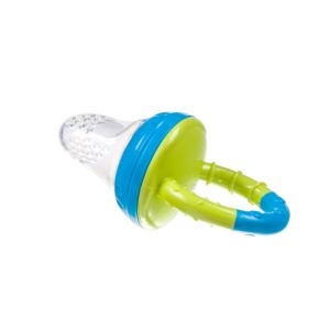 Силиконова мрежа за плодове с дръжка, Canpol babies, синя, 6м+