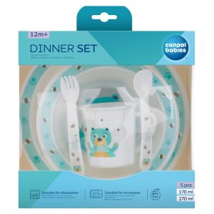 Комплект за хранене Canpol babies, Cute Animals, 12м+