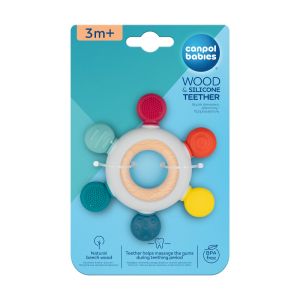 Чесалка от дърво и силикон Canpol babies, RUDDER