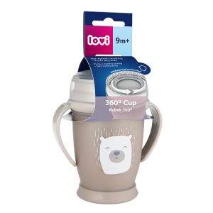 Неразливаща се чаша с дръжки 360 Lovi, Buddy Bear, 250 мл, 9м+ 