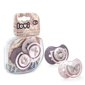 Силиконови залъгалки Lovi, Botanic Girl, 2бр, 18м+