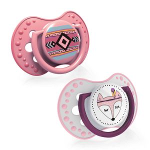 Силиконови залъгалки Lovi, Indian Summer Girl, 2бр, 18м+