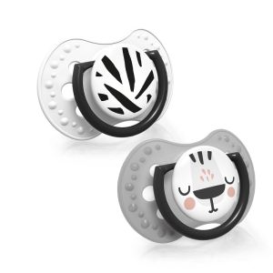 Силиконови залъгалки Lovi, Salt & Pepper, 2 бр, 18м.+