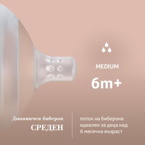 Динамичен силиконов биберон Mammafeel CROSS-CUT, Lovi, 6м+