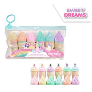 Маркери в чантичка Kids Licensing, Sweet dreams- 6 бр.