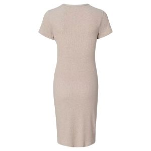 Нощница за бременност и кърмене Noppies, бежов меланж, органичен памук