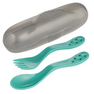 Комплект прибори за хранене, Canpol babies, 12м+, тюркоаз