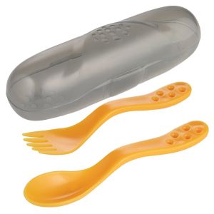 Комплект прибори за хранене, Canpol babies, 12м+, жълто