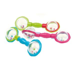 Дрънкалка гиричка с топчета Canpol babies, Weight Bar, синя, 3м+