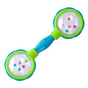 Дрънкалка гиричка с топчета Canpol babies, Weight Bar, синя, 3м+