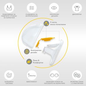 Чашки за кърма Medela Hands-Free - 2 бр.