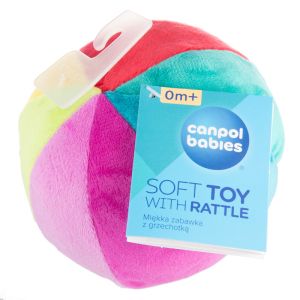 Мека играчка Canpol babies, Ball, шарена, 0м+