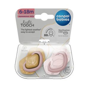 Симетрични залъгалки Canpol babies, GOLD - 6-18м., 2бр,