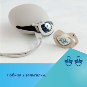 Силиконова кутийка за залъгалка Canpol babies, сива