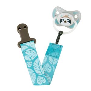 Клипс за залъгалка с лента Canpol babies, Exotic Animals, син