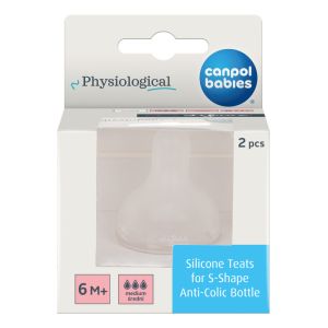 Силиконов биберон за S-образно шише Canpol babies, L, 2 бр.