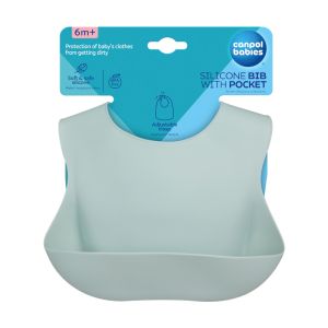 Силиконов лигавник с джоб Canpol babies, 4м+