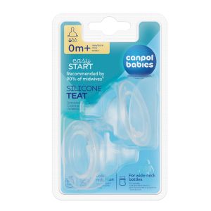 Антиколик силиконов биберон Canpol babies, Easy Start, 0+, 2 бр.