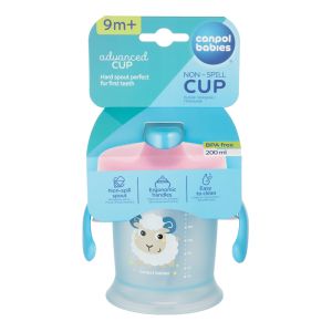 Чаша с твърд накрайник Canpol Babies, Bunny&Company, 200мл,9м+