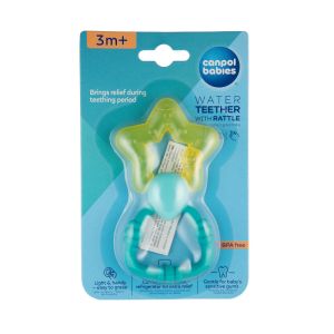 Водна чесалка с дрънкалка Canpol babies, MAGIC WAND, жълта