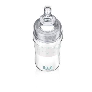 Стъклено шише Lovi Botanic, 250 мл, 3м.+