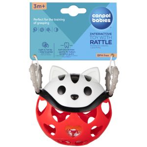 Играчка с дрънкалка Canpol babies, червена