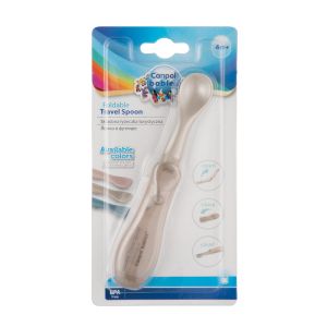 Сгъваема детска лъжица за пътуване Canpol babies, сива