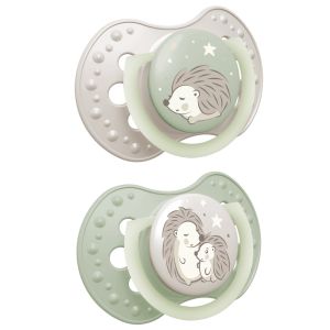 Силиконови залъгалки N&D Hedgehog, Lovi, 2бр, 6-18 м