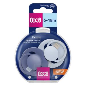 Силиконови динамични залъгалки Prime Baby Blue, Lovi, 6-18 м