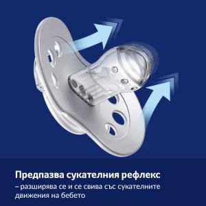 Силиконови залъгалки N&D Hedgehog, Lovi, 2бр, 0-6 м