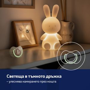 Силиконови залъгалки N&D Hedgehog, Lovi, 2бр, 6-18 м