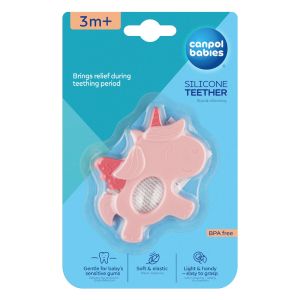 Силиконова чесалка Canpol babies, Unicorn, розова
