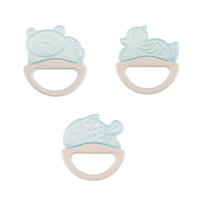 Силиконова чесалка с дрънкалка Canpol babies, синя, 0м+