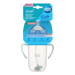 Неразливаща се чаша със сламка Canpol babies,270 мл.