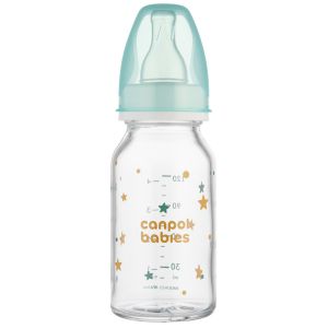 Стъклено шише Canpol babies,3м+, 120мл