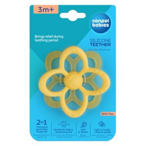 Сензорна силиконова чесалка Canpol babies, FLOWER