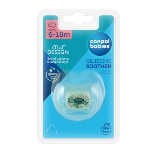 Силиконова залъгалка-черешка Canpol babies, Love&Sea, 6-18м.