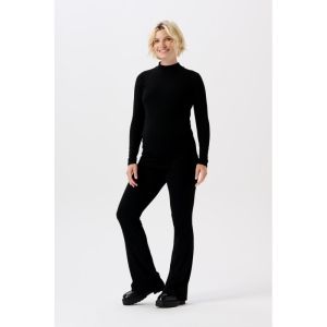 Ежедневен разкроен панталон за бременни Heja- черен