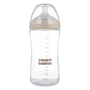 Шише с двузонов биберон Canpol babies Natural Shape, 330 мл.