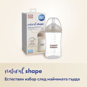 Антиколик двузонов биберон Canpol babies, Natural Shape-2бр,0м+