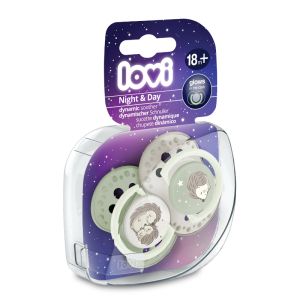 Силиконови залъгалки N&D Hedgehog, Lovi, 2бр,18м+