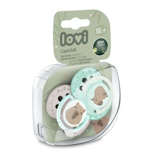 Силиконови залъгалки CapiChill Boy, Lovi, 2бр, 18м+