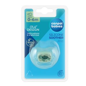 Силиконова залъгалка-черешка Canpol babies, Love&Sea, 0-6м.